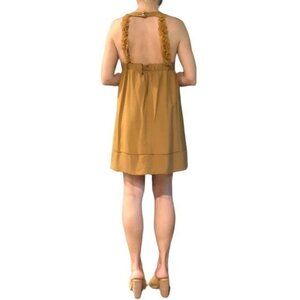 MISS ME women's babydoll tan silk dress size M